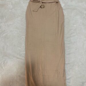 JLUXLABEL Tan Pencil Skirt